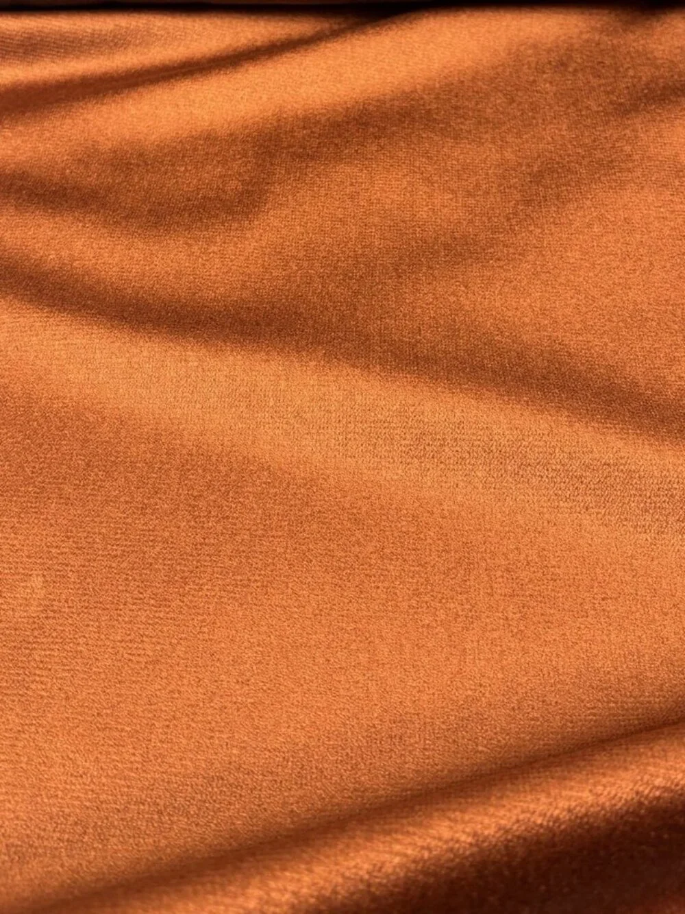 VALLEY FORGE Kat Teddy Rust Orange Bouclé Velvet Upholstery Fabric 45 Yards